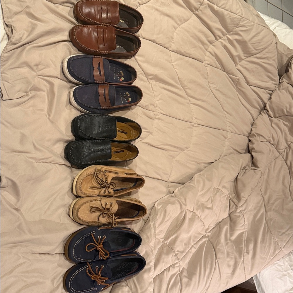Cole Haan, Sperry and Clark’s Men's Black, Tan, and Brown Loafers